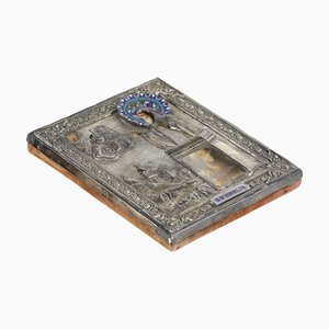Saint Simeon Icon in Silver with Enamel by Semyon Grigorievich Galkin, Turn of the 19th and 20th Centuries