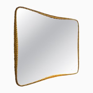 Specchio Mid-Century in legno dorato attribuito a Osvaldo Borsani, anni '50
