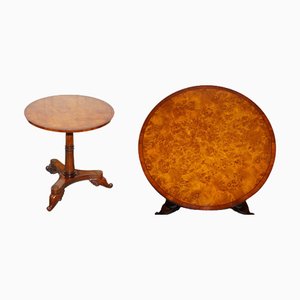 Empire French Burr Walnut Side Table