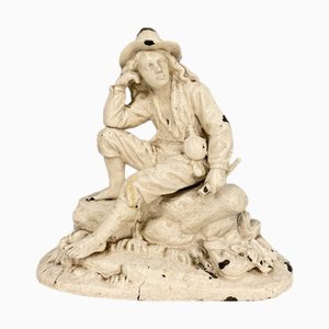 Statue Figurine Berger Victorien en Fonte, 1890