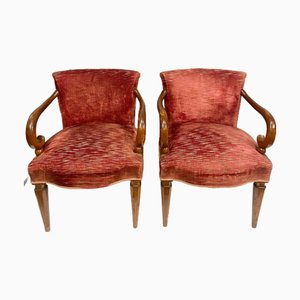 Regency Revival Sessel aus Mahagoni, 1930er, 2er Set