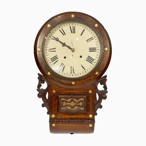 Horloge Murale Victorienne à Cadran en Acajou, 1880