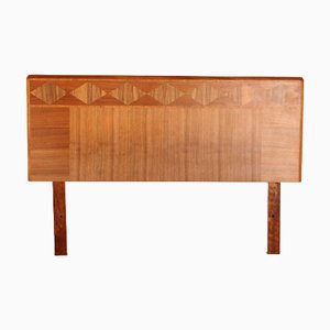 Art Deco Style Walnut Double Bed Headboard from Heirloom Furniture, 1950s