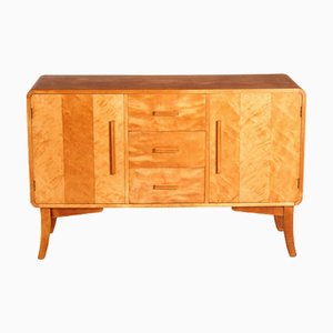 Finnish Art Deco Style Birch Sideboard by Harold Honkanen for Asko, 1960s