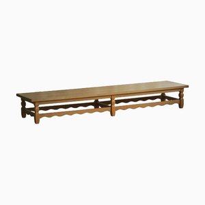 Long Mid-Century Modern Danish Bench in Oak by Henning Kjærnulf, 1960s