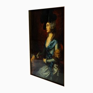 After Thomas Gainsborough, Portrait of Actress Sarah Siddons, 1840, Oil Painting, Framed