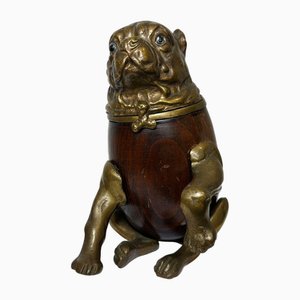 Petit Encrier Bouledogue Style Victorien