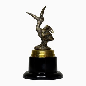 Vintage Spanish Art Deco Pelican Bird Mascot Sculpture, 1920s