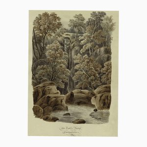 The Devil's Bridge, Cardiganshire, Wales, 1832, Watercolour