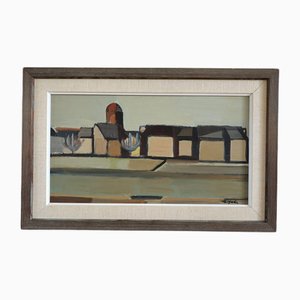 Eric Elfvén, Wüstengeometrie, Ölgemälde, Gerahmt
