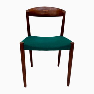 Beistellstuhl aus Teak mit Wollbezug von Knud Andersen für JCA Jensen, Dänemark, 1960er