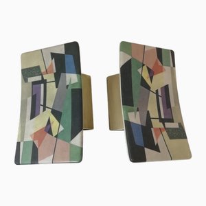 Manici vintage colorati, anni '60, set di 2