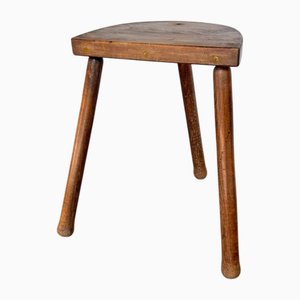 Dreibeiniger Hocker aus Eiche, 1950