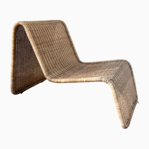 Hestra Woven Wicker Armchair attributed to Ikea 1982, 1980s