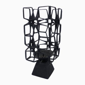 Portacandele brutalista in ferro battuto di Bruce Weir, 1960