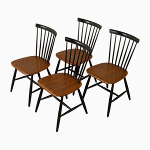 Chaises à Barreaux Vintage de Hagafors, 1960s, Set de 4