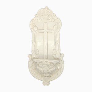 Acquasantiera Jugendstil di Sarreguemines, metà XIX secolo