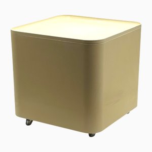 Table Conteneur en Plastique Beige par M. Siard pour Dime Longato, Italie, 1970s