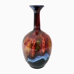 Vintage Glazed Earthenware Vase by Giovanni Poggi for San Giorgio Albisola Ceramics, 1975