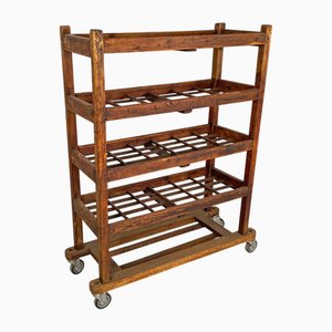 Italian Art Deco Rectangular Wooden Cart, 1920s