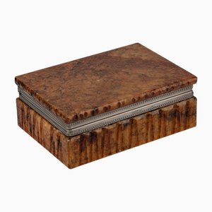 Caja de cigarrillos italiana Rosso Verona de mármol, años 60