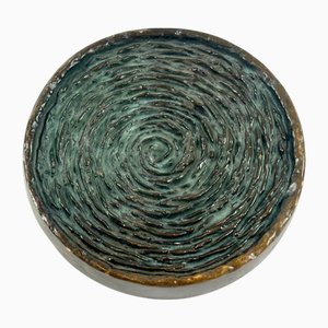 Maniglia brutalista per porta Alpana in bronzo, anni '70