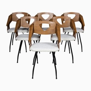 Vintage Italian Bentwood Dining Chairs by Carlo Ratti, 1950s, Set of 6