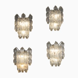Tronchi Wall Sconces by Paolo Venini for Venini, 1960s, Set of 4