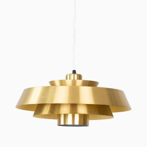Lampada a sospensione Nova vintage in alluminio di Jo Hammerborg per Fog and Mørup, 1963