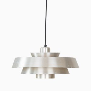 Lámpara colgante Nova vintage de aluminio de Jo Hammerborg para Fog and Mørup, 1963