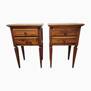 Tables de Chevet en Noyer, 1950s, Set de 2