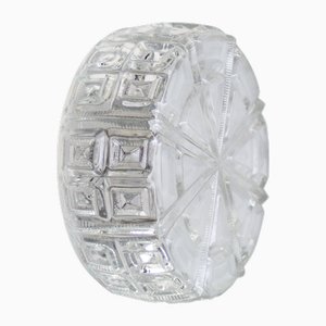 Mid-Century Modern Wandleuchte aus Rundem Klarglas