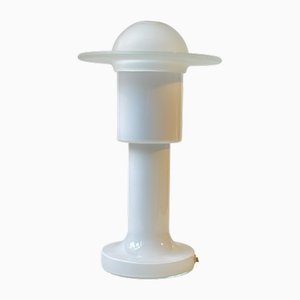 Weiße Mid-Century Tischlampe aus Opalglas von Holmegaard, 1970er