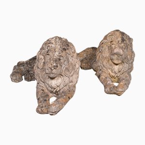 Lions du Jardin, Angleterre, 1910s, Set de 2