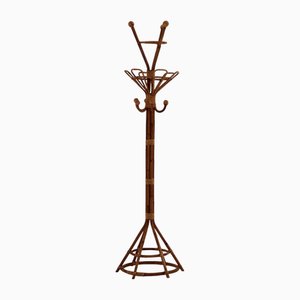 Rattan and Bamboo Coat Stand, 1970