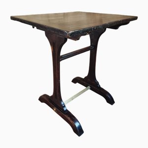 Small Antique French Walnut Side Table or Desk in Black-Stained Walnut, Late 19th / Early 20th Century