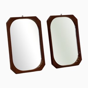 Mirrors with Teak Wood Frame, 1960s, Set of 2