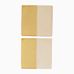 Tiles Line Yellow Ceramic Decorative Wall Lamp by Violaine d'Harcourt