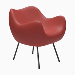 Rm58 Matt Red Polyethylene and Powder-Coated Steel Armchair by Vzor