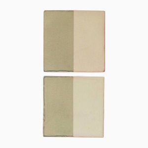 Tiles Line Green Ceramic Decorative Wall Lamp by Violaine d'Harcourt