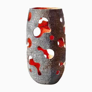 Sculptural Narrow Lantern Vase by Donatas Zukauskas