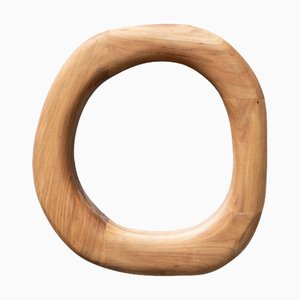 Jeu Des Holz Hartholz Wandspiegel mit linkem Auge von Marco Calhau