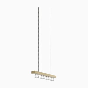 Lampada a sospensione Line 50 Champagne in alluminio di JSPR