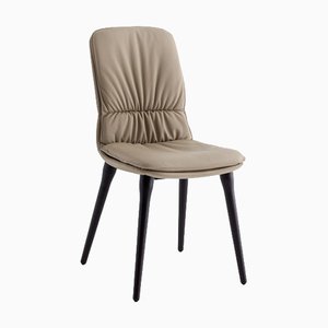 Coco Tortora Stuhl aus Leder & dunkler Eiche von Morica Design