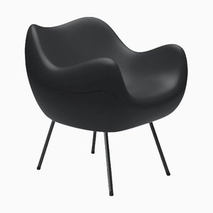 RM58 Matt Black Polyethylene and Powder-Coated Steel Chair by Vzor