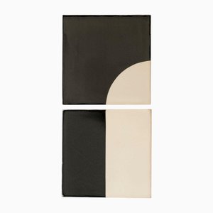 Tiles Door Dekorative Wandlampe aus schwarzer Keramik von Violaine d'Harcourt