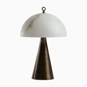 Bronze and Alabaster Fungotto Table Lamp by Matlight Milano