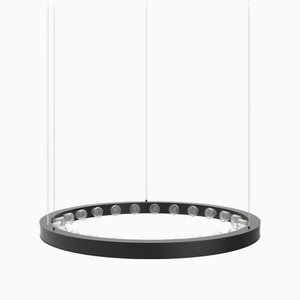 Lámpara colgante Aurora pequeña circular anodizada en negro de JSPR