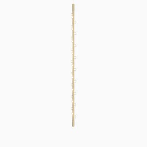 Lampada grande Lucy verticale in alluminio color champagne di JSPR