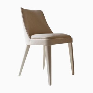 Lola Beige Polster & Buchenholz Stuhl von Casa Casati